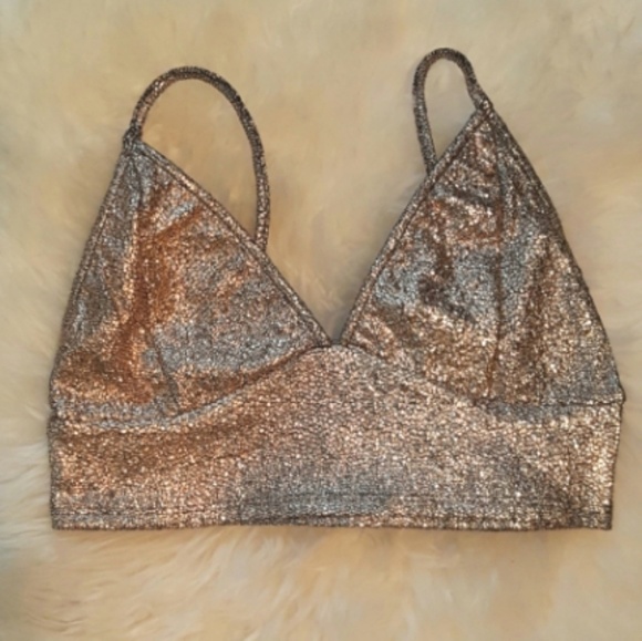 Tops - 3/$15 Gold Halter Top by Bear Dance